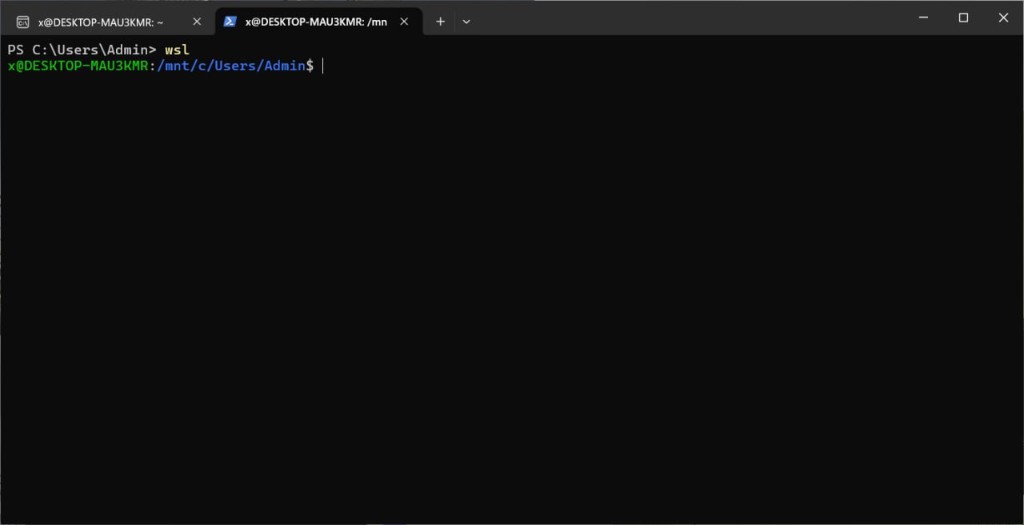 WSL Ubuntu 界面示例