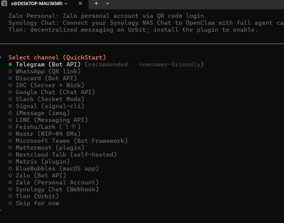 Telegram Bot API Channel 选择